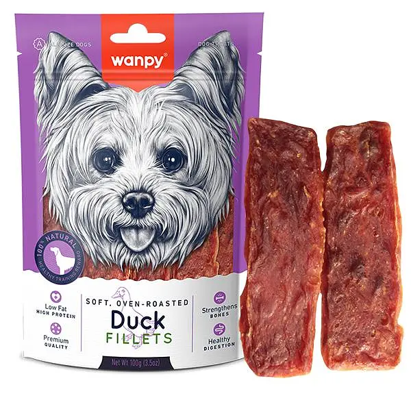Wanpy Soft Duck Fillets ВАНПІ ФІЛЕ КАЧКИ М’ЯКЕ ласощі для собак, 100 г