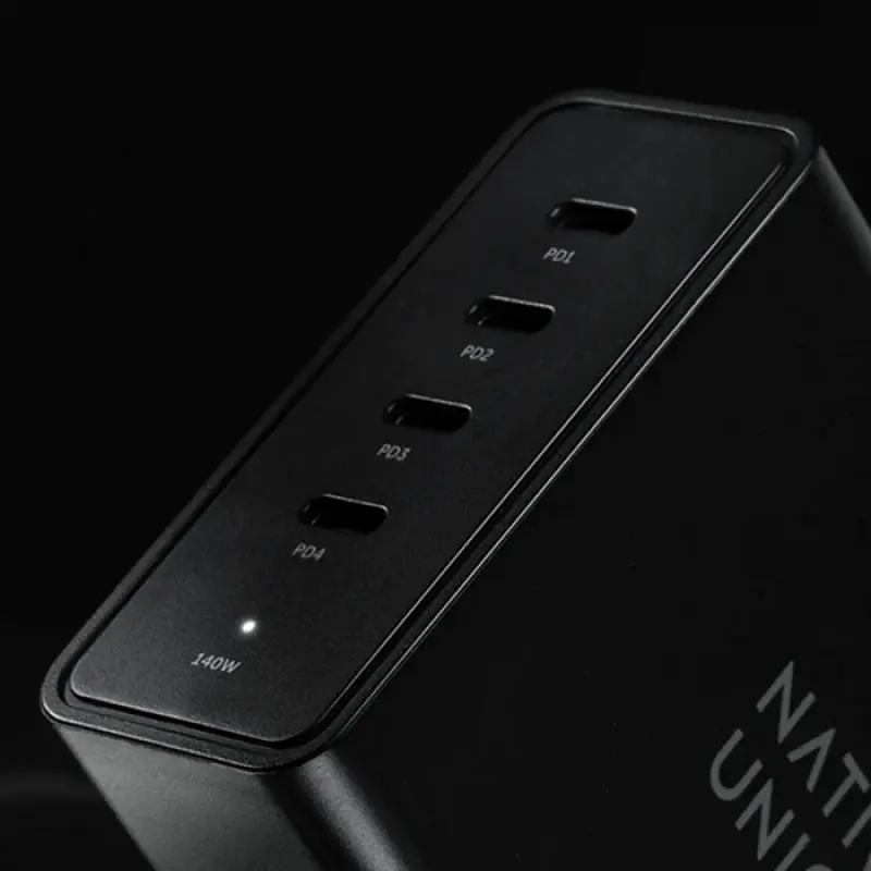 Сетевое зарядное устройство Native Union Fast GaN Charger PD 140 Вт Desktop USB-C 4-Port Black (FAST-PD140-BLK-EU) - фото 3