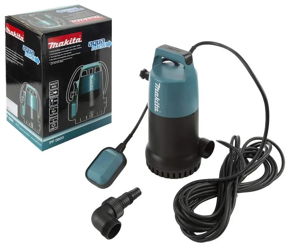 Насос занурювальний для чистої води Makita PF0800 - фото 2