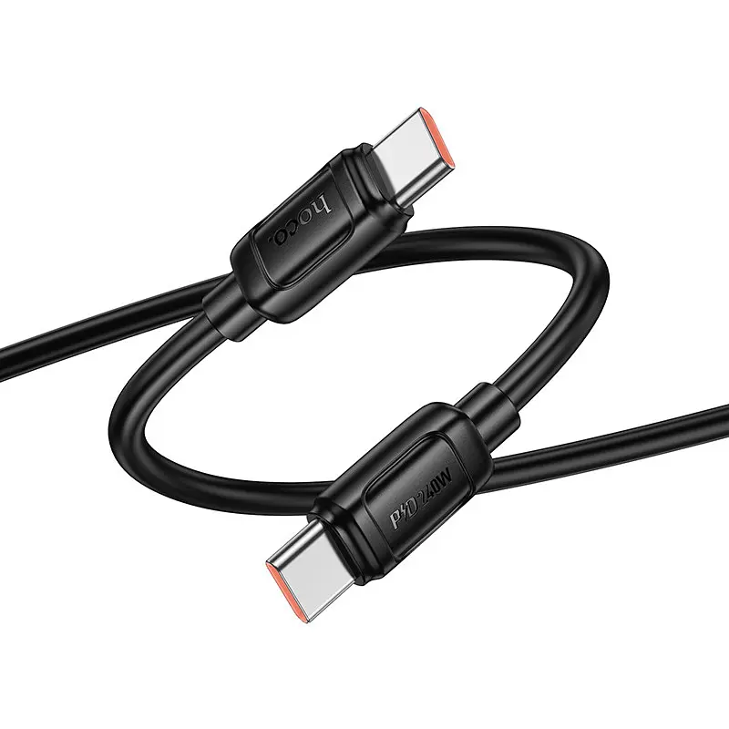 Дата кабель Hoco X115 Surpass Type-C to Type-C 240W (1m) Black - фото 4