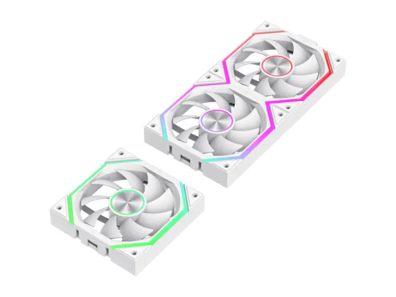 Корпусний вентилятор Gamemax FN12A-N2 WL-RW Reverse White 3-Pack - фото 4
