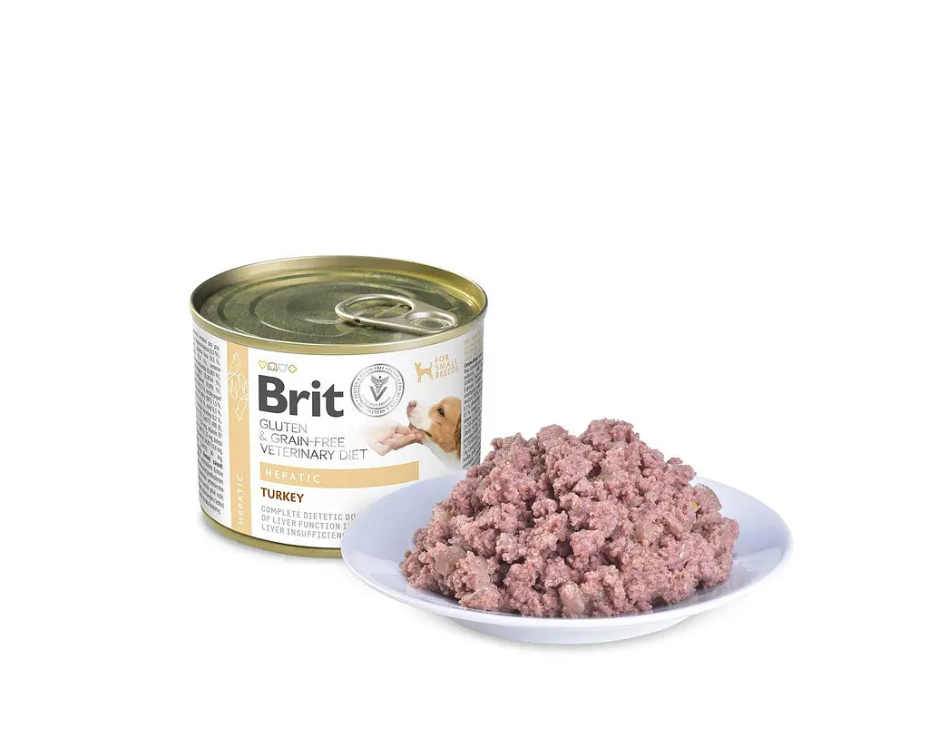 Вологий корм Brit VetDiet Hepatic для собак для підтримки функцій печінки з індичкою, 200 г - фото 2