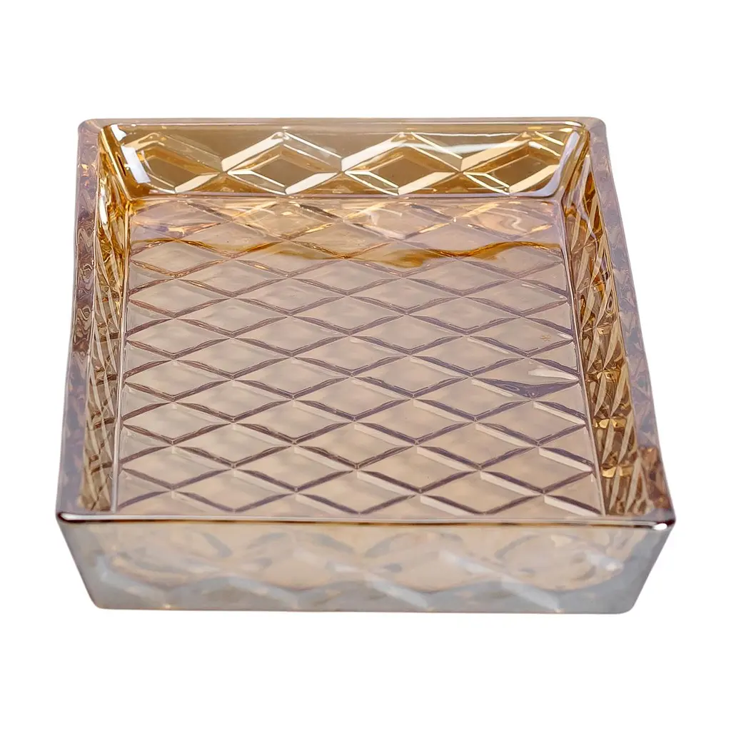 Блюдо для закусок Lirmartur скляне 27,5*13,5*2,5 см, diamond Yiwu HP-YH-55 - фото 2