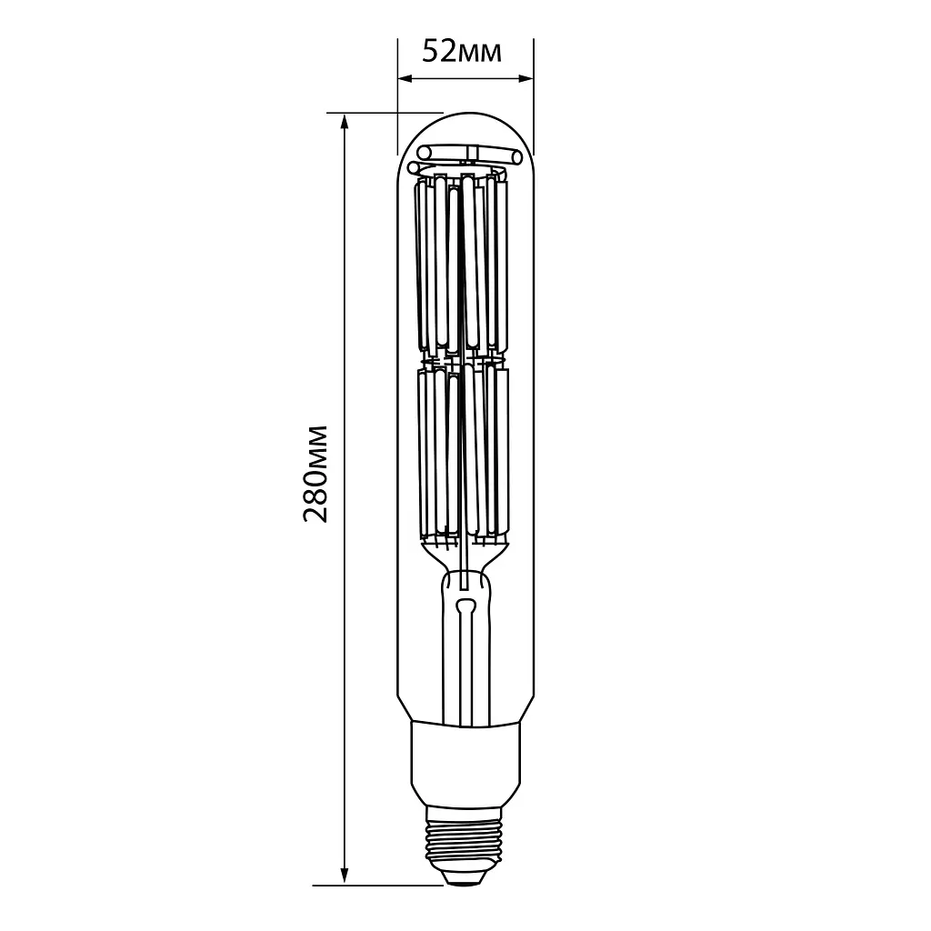 LED-лампа Videx Filament T52F 50W E27 5000K (28450-000) - фото 3