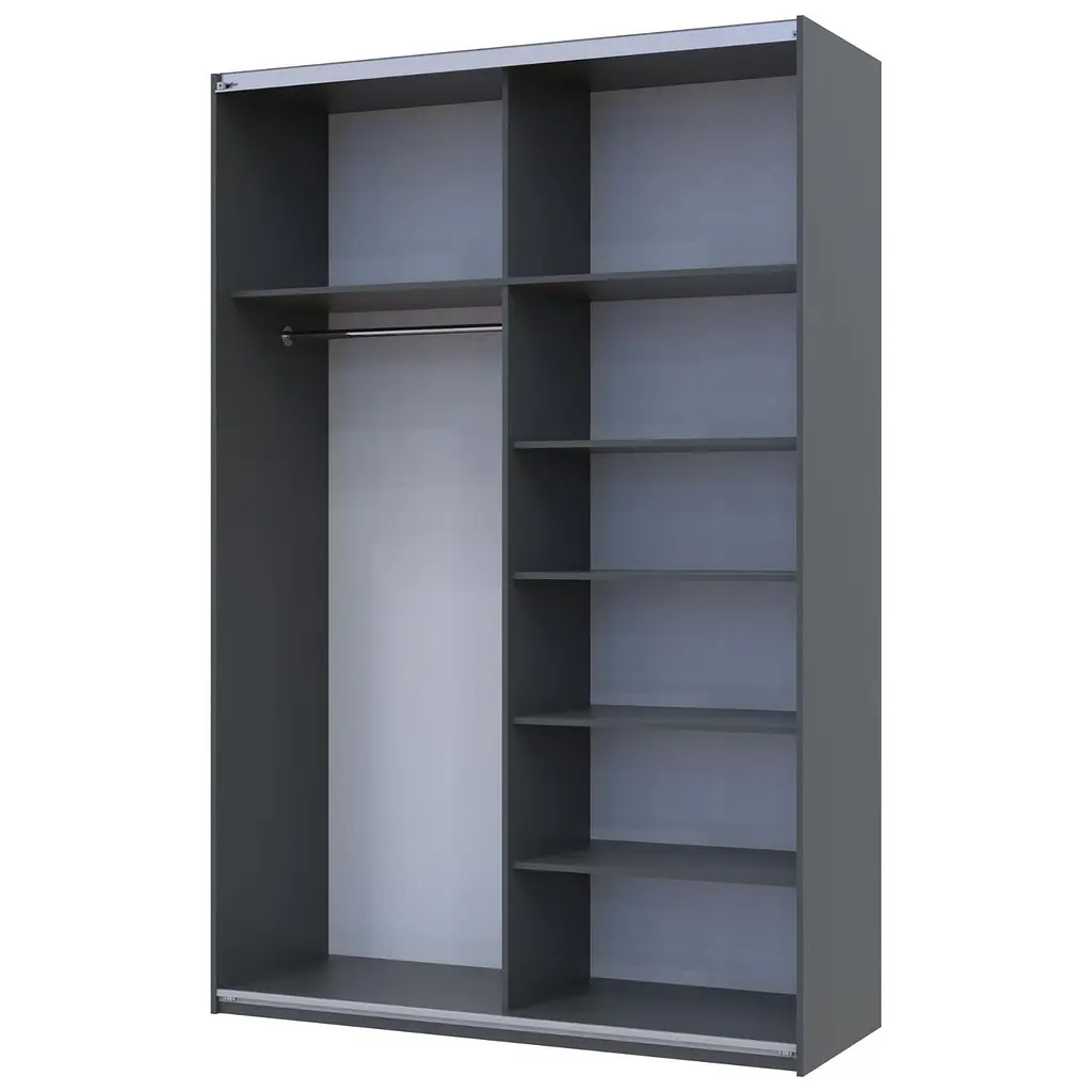 Шафа-купе Doros G-Caiser Графіт Графіт 1 ДСП / 1 дзеркало 160х60х240 (42005084) - фото 6