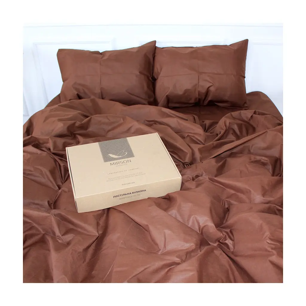 Постільна білизна MirSon Ranforce Elite 19-1217 Chocolate perla 143х210 (2200004669465) - фото 4