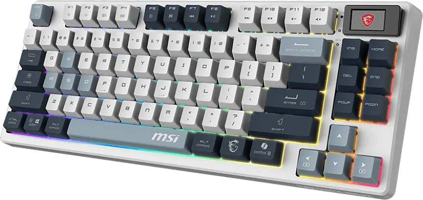 MSI Клавіатура механічна FORGE GK600 TKL W SKY UA 104key, механічний Linear, USB-A, Wireless, Bluetooth, EN/UKR/RU, RGB, білий - фото 3