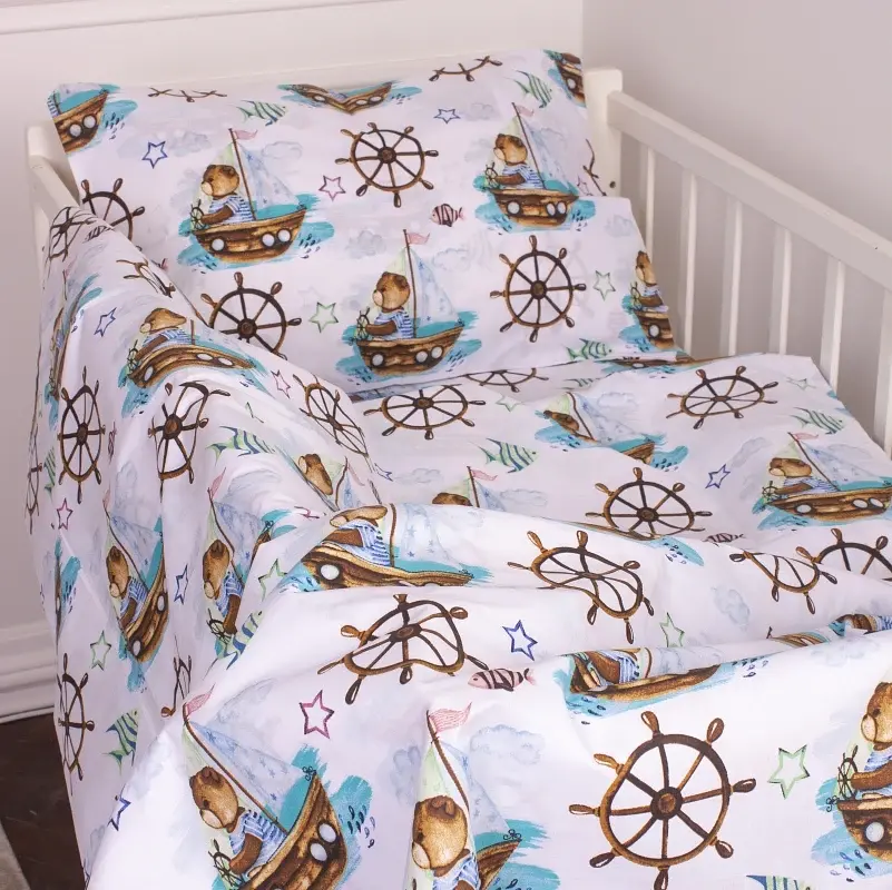 Комплект постільної білизни MirSon Бязь 20-0023 Sailor 143x210 см білий (2200010265590) - фото 2