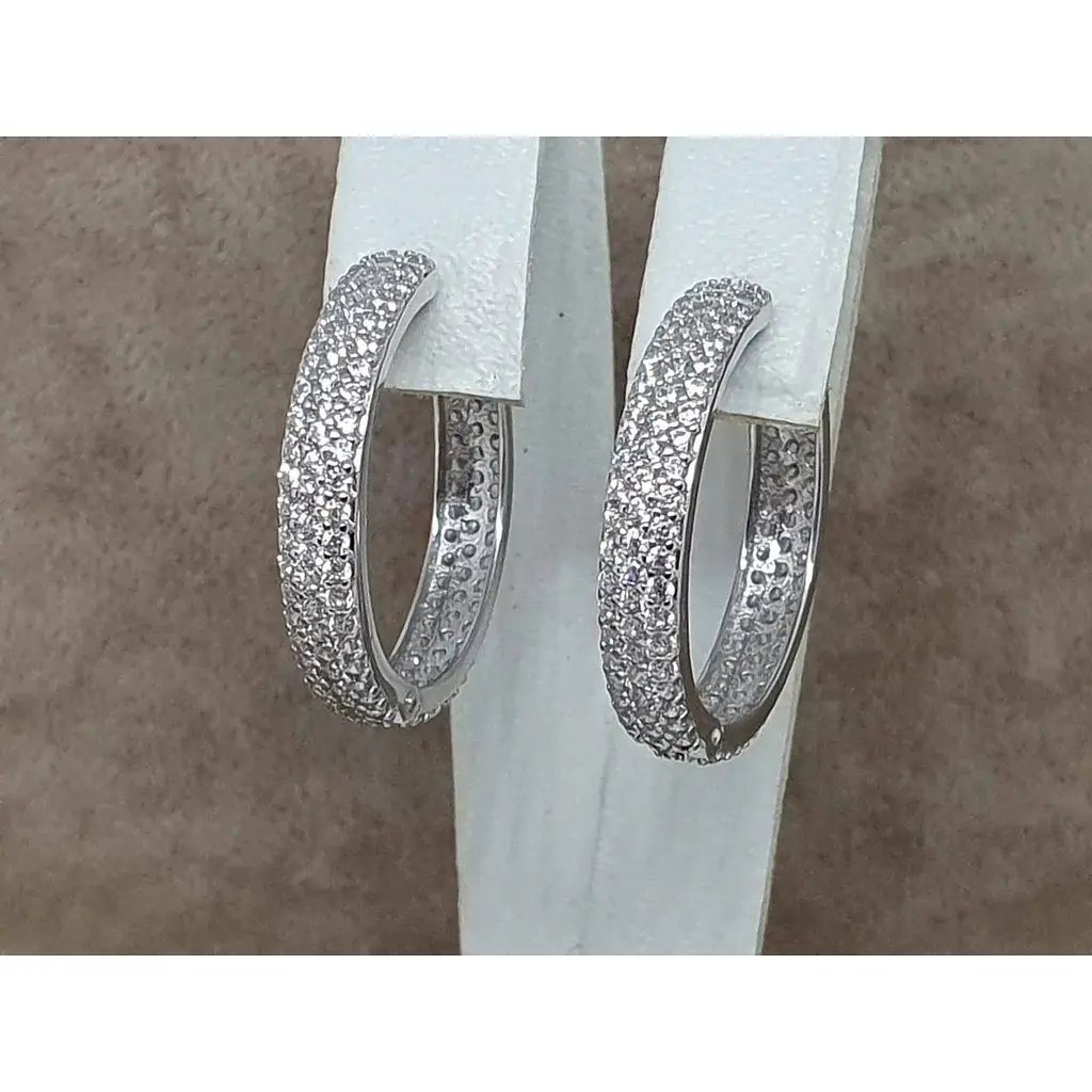 Срібні сережки Dear з фіанітами. 3311.1С - фото 4