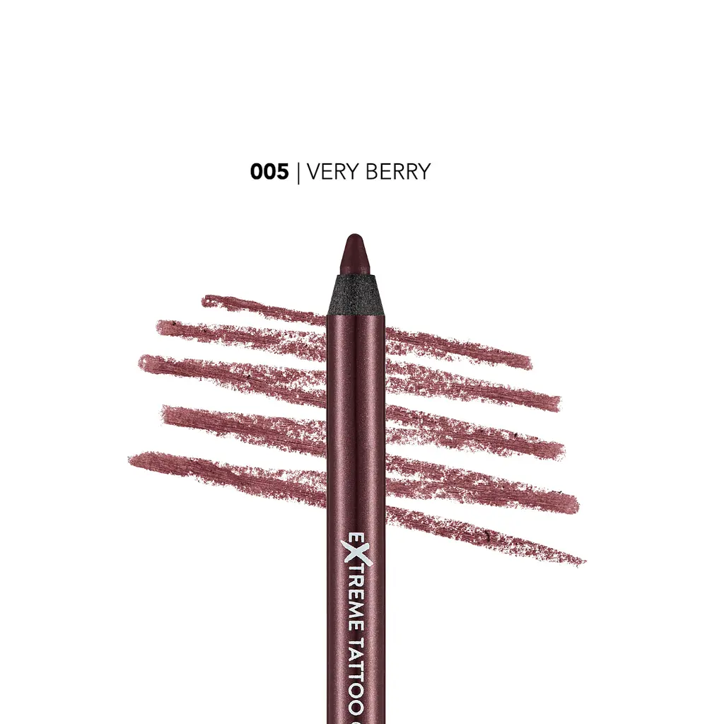 Гелевий олівець для очей Flormar Extreme Tattoo Gel Pencil, 05 Very Bery Бордовий - фото 2