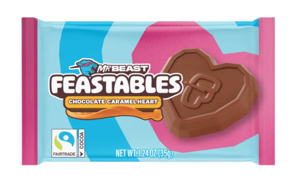 Шоколадна цукерка MrBeast Feastables Caramel Heart 35г