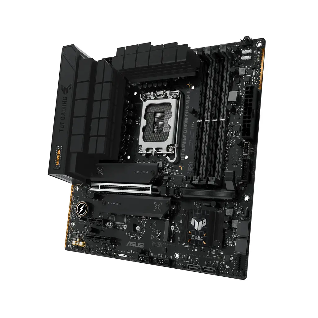 Материнcька плата Asus TUF GAMING B760M-PLUS WIFI II s1700 B760 4xDDR5 M.2 HDMI DP Wi-Fi BT mATX - фото 4