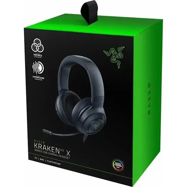 Ігрові навушники Razer Kraken V3 X USB (RZ04-03750300-R3M1) - фото 3