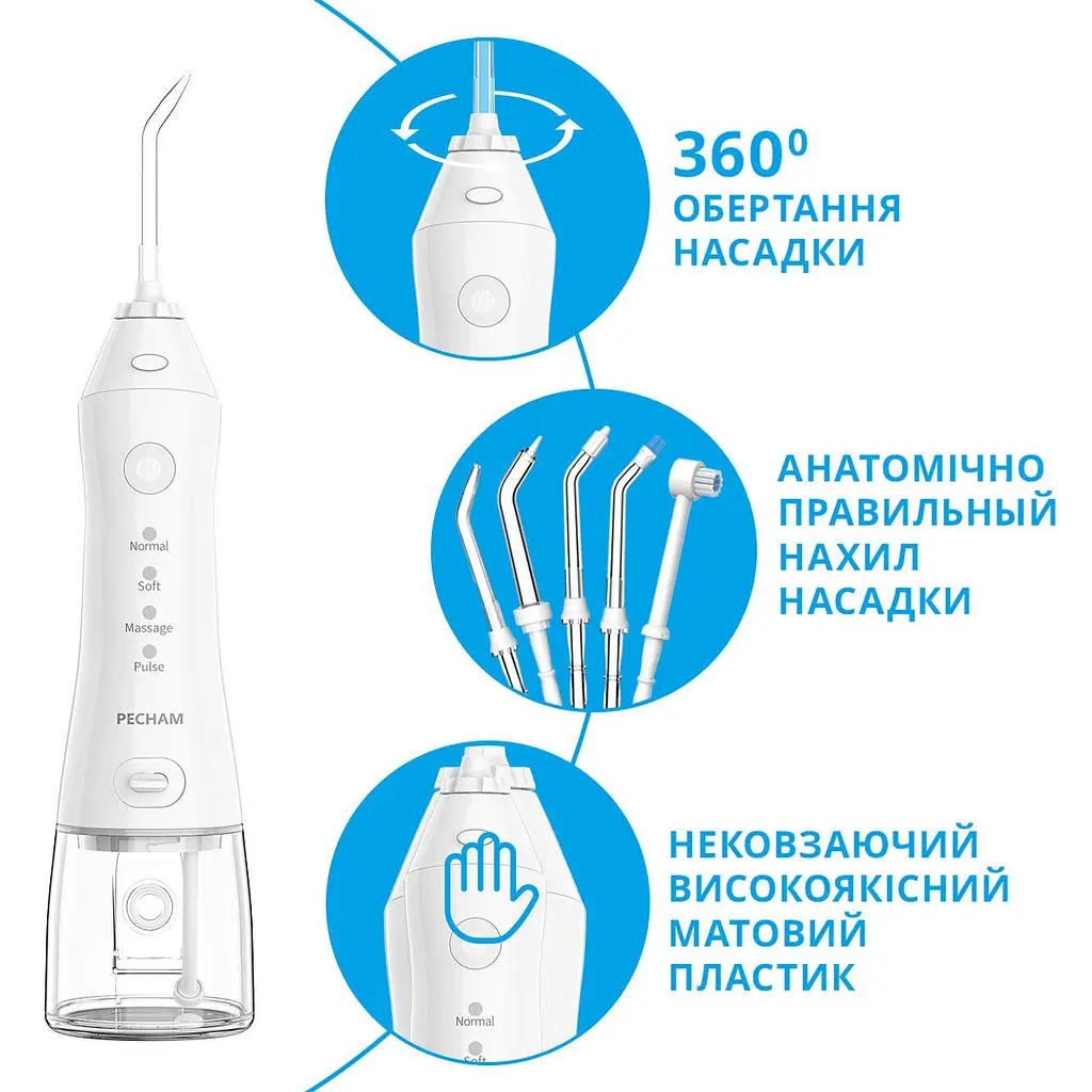 Іригатор Pecham Travel PC-1581 Білий - фото 3