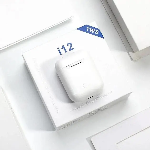 Бездротові навушники i12-Tws з сенсором Білі - фото 6