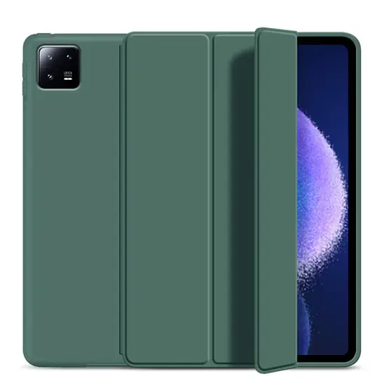 Чехол-книжка DK для Xiaomi Pad 6 / 6 Pro 11" Эко-кожа силикон Smart Case green - фото 2
