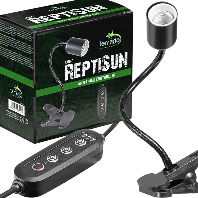 Світильник довгий з затискної ручкою і таймером Terrario Long ReptiSun Time Control 200W - фото 2