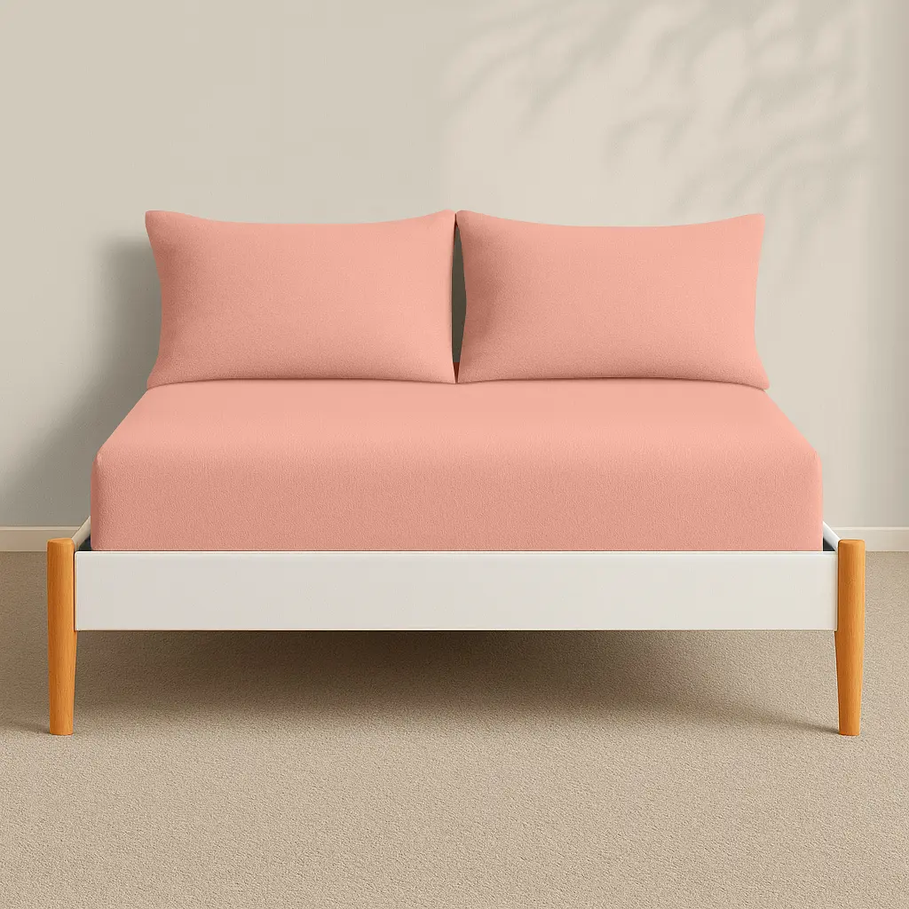 Простирадло фланель на резинці для коляски та люльки Cosas Peach 40х80х5 см (Flannel_03Peach_FittedStroller_40х80) - фото 4