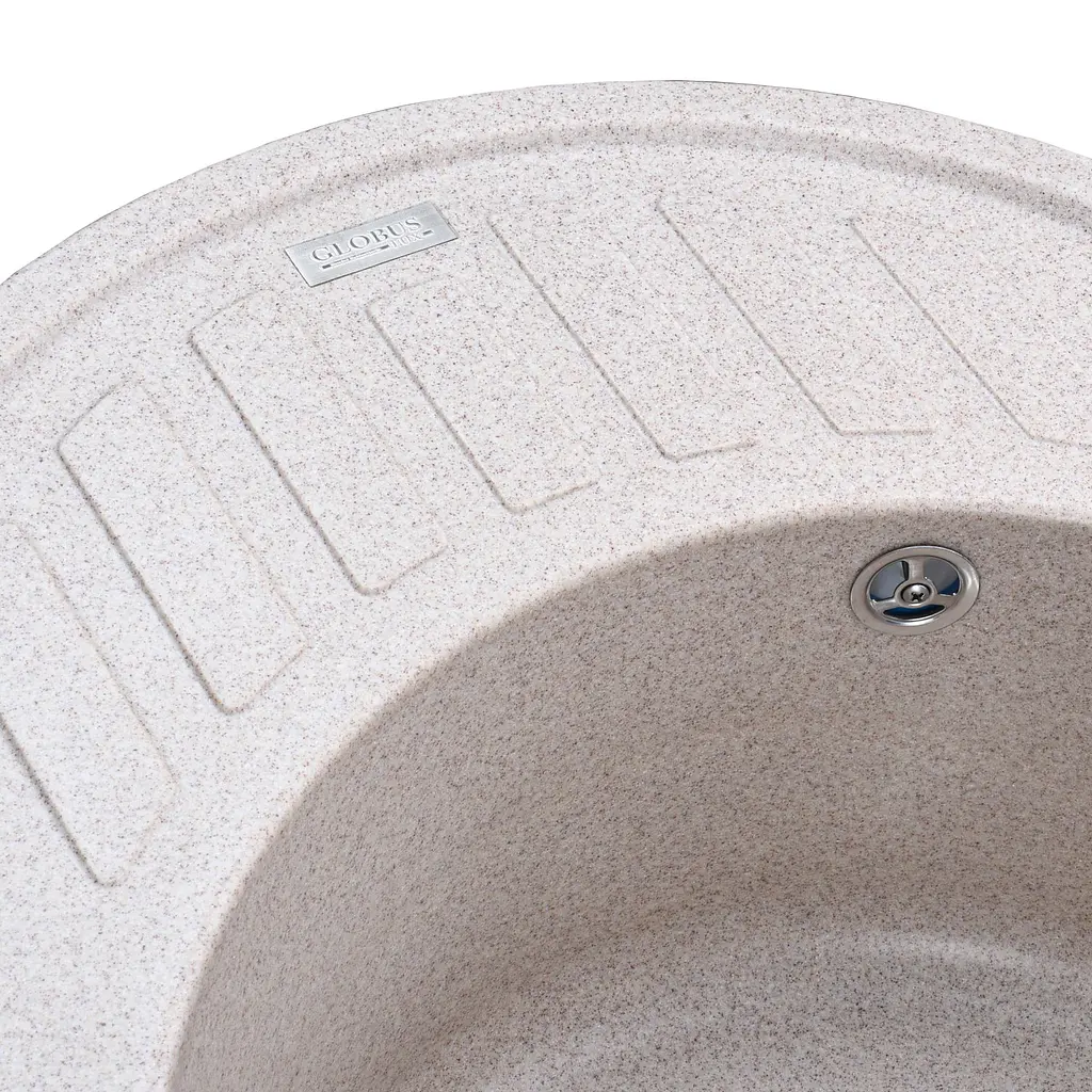 Кухонна мийка гранітна Globus Lux Arno мигдаль 620x500-А0008, Терра - фото 4