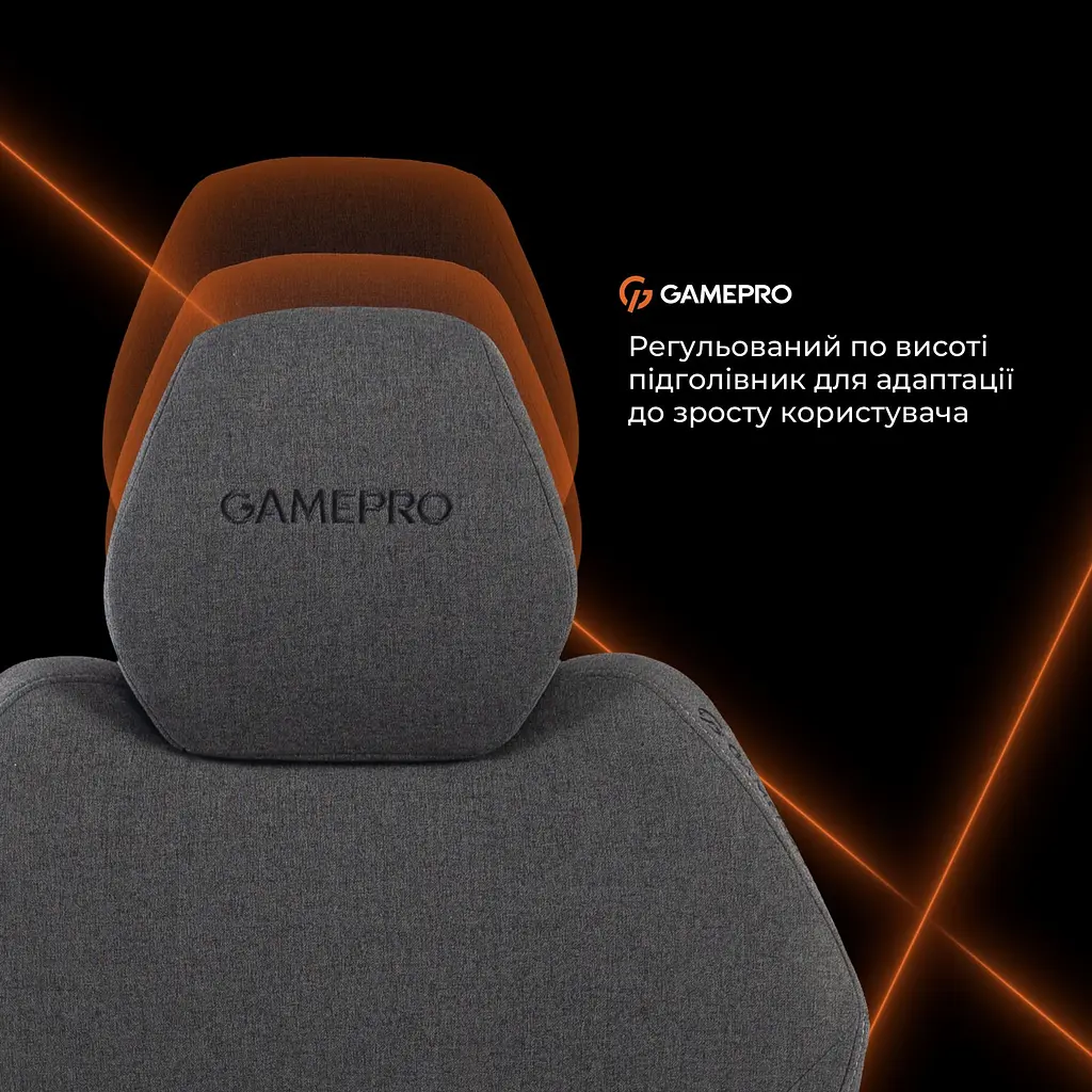 Крісло ігрове GamePro GC925G Grey fabric (GC925G) - фото 17