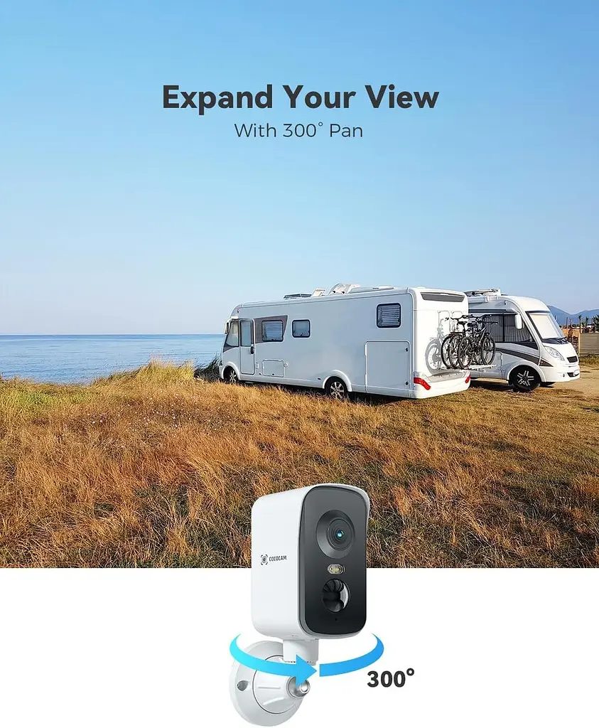 4G портативна магнітна камера COCOCAM без Wi-Fi, 2K, 300° панорама, IP66, батарея 10000 мАг - фото 6