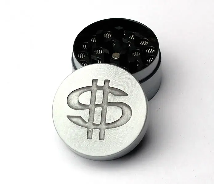 Гриндер для подрібнення тютюну Амстердам HL-243 Долар Silver (16494) - фото 2