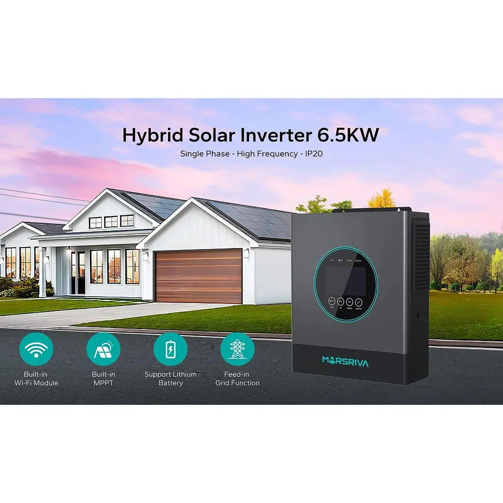 Інвертор Marsriva MR-SPF6.5K-LP1-TL20E, Wi-Fi, 6.5KW (MR-SPF6.5K-LP1-TL20E) - фото 7