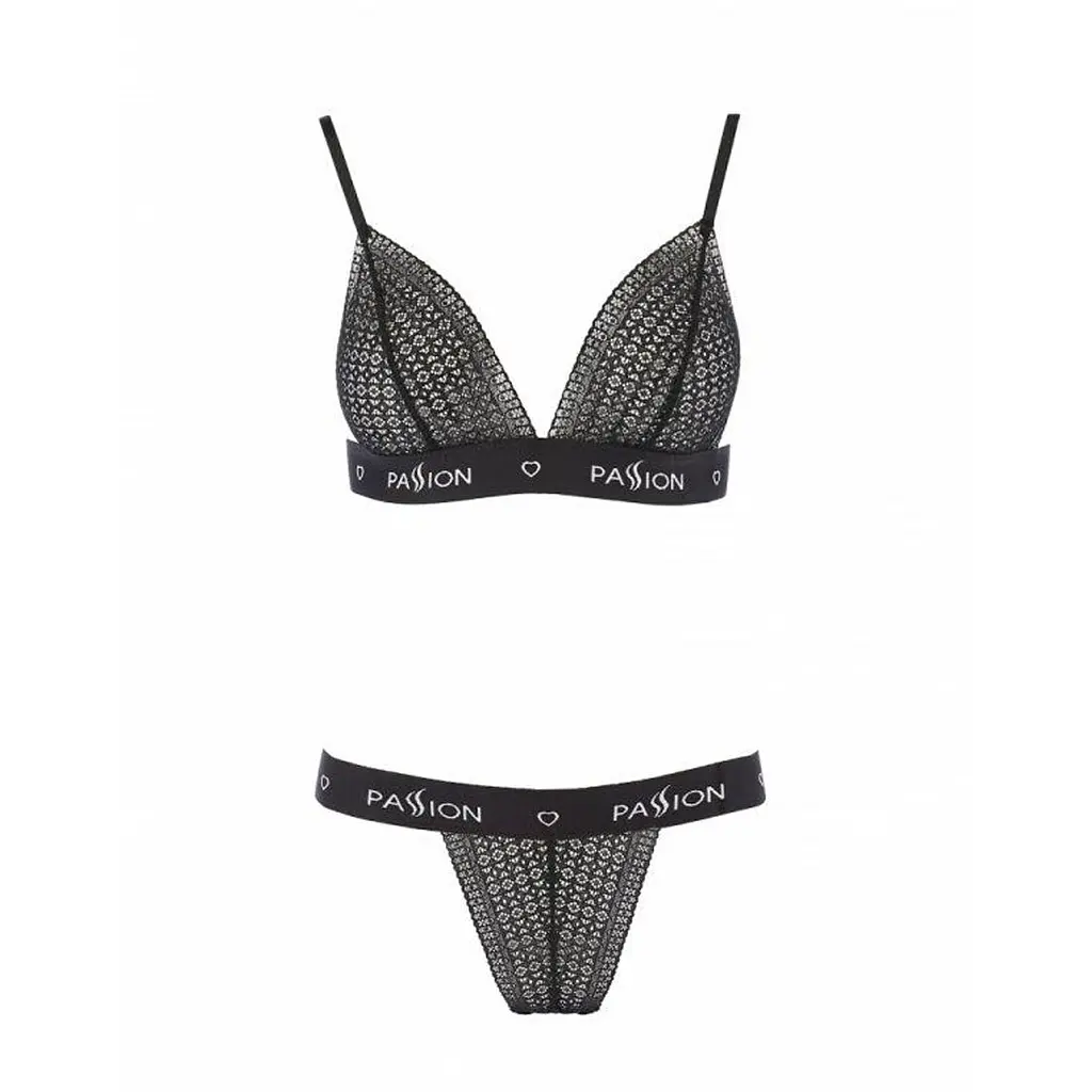 Комплект білизни Passion Exclusive GLAMISS SET L/XL, black - фото 3