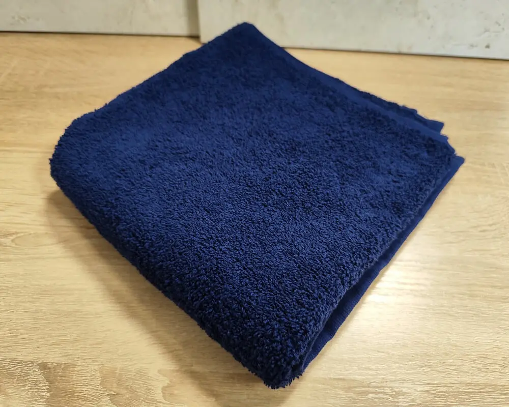 Рушник турецький махровий однотонний Zeron 50х90 Dark Blue щільність 500 г/м2 - фото 3