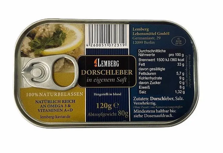 Печінка тріски Lemberg Dorhleber 120 г.