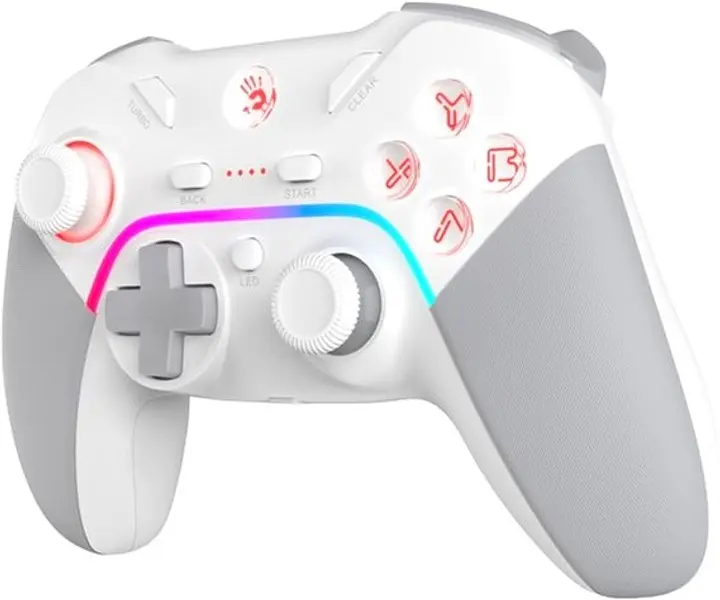Геймпад Bloody GPW70 White/Grey бездротовий USB 2.4GHz для ПК/PS3/Switch/Android подвійна вібрація - фото 3