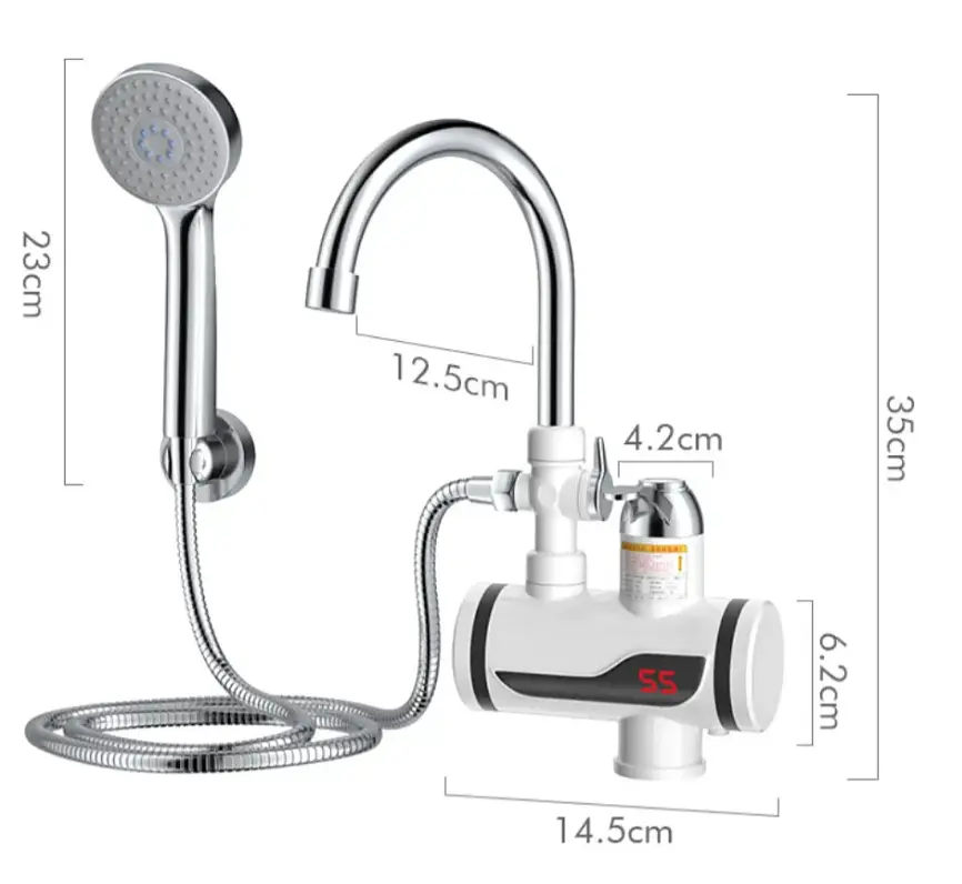 Кран-водонагрівач із душем нижнє під'єднання Instant electric heating water Faucet FT-001 - фото 3