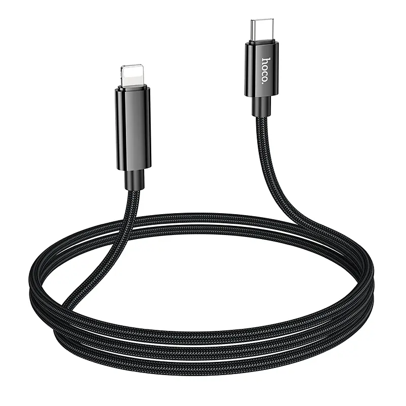 Кабель Hoco U125 Benefit PD charging data cable with display iP Black - фото 3