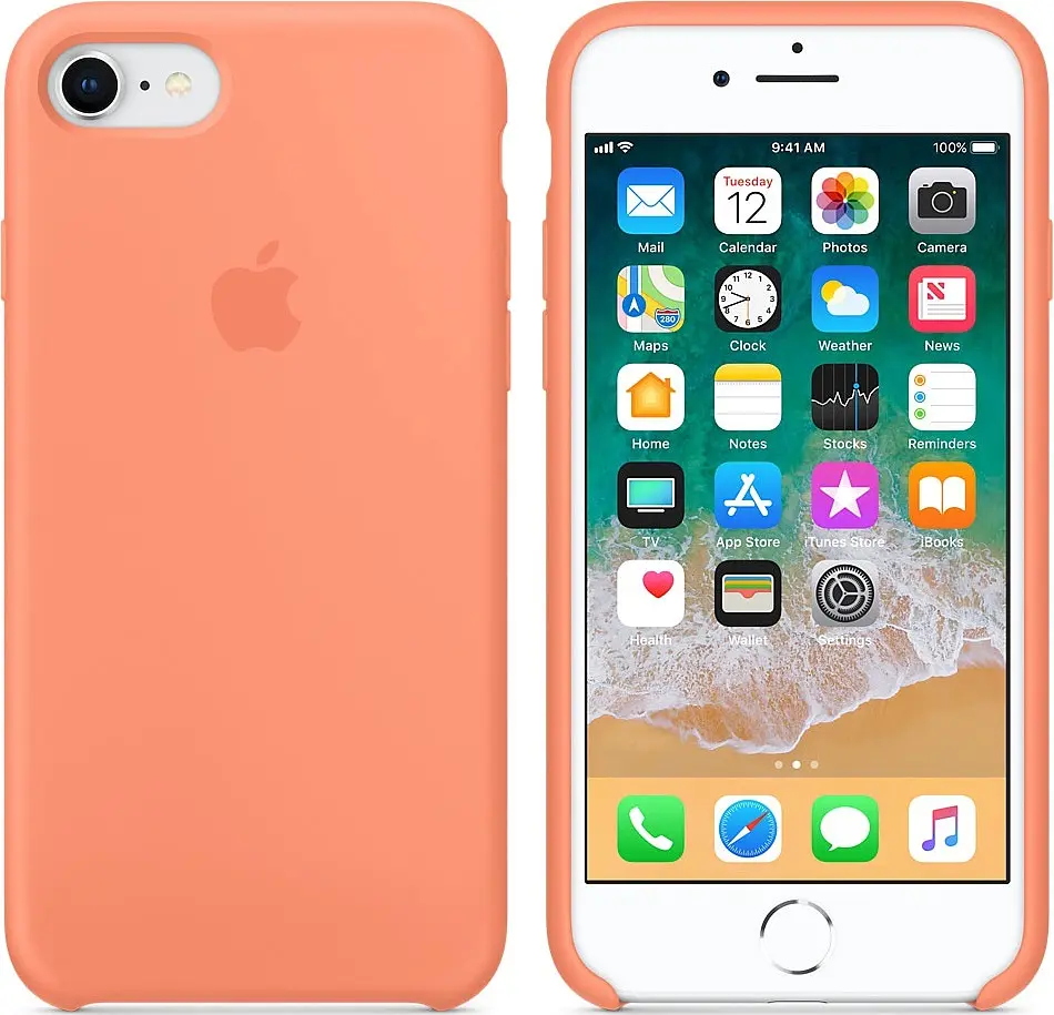 Чохол Apple Silicone Case iPhone 8/7 peach (OEM) - фото 3