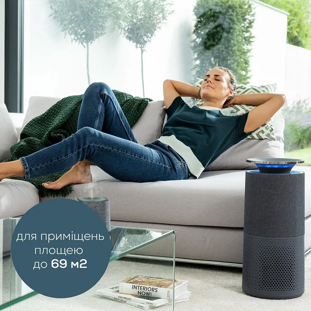 Beurer Очисник повітря Beurer, 50м2, 266м3/рік, дисплей, HEPA H13, вугільний фільтр, Wi-Fi, 4 режими, чорний - фото 4
