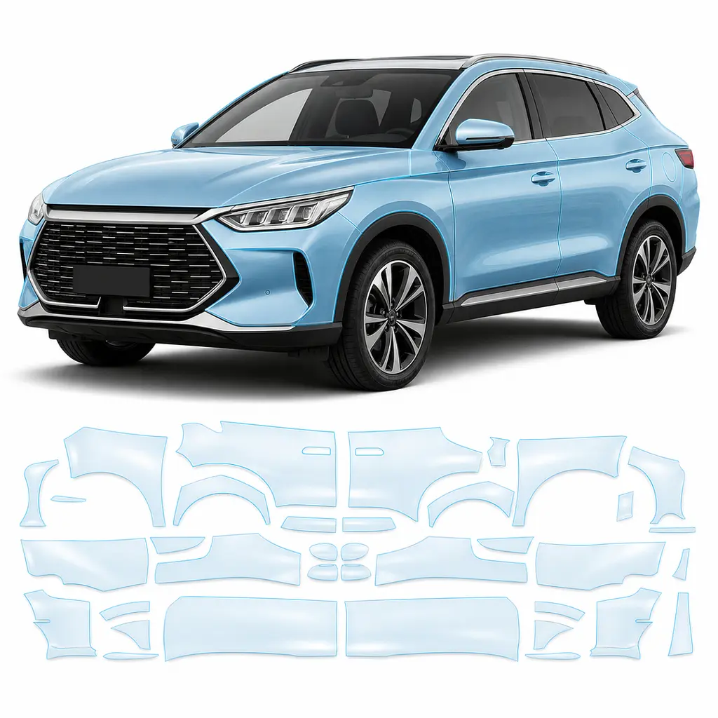 Антигравійна захисна бронеплівка за лекалами для BYD Song Plus I 2020-2022 - повний кузов