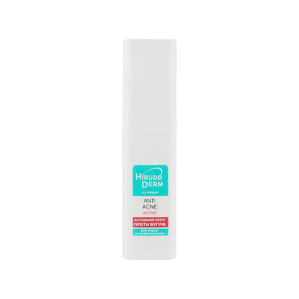 Крем для обличчя Біокон Hirudo Derm Oil Problem Anti-Acne Астіve Активний проти вугрів 50 мл (4820008318596) - фото 2