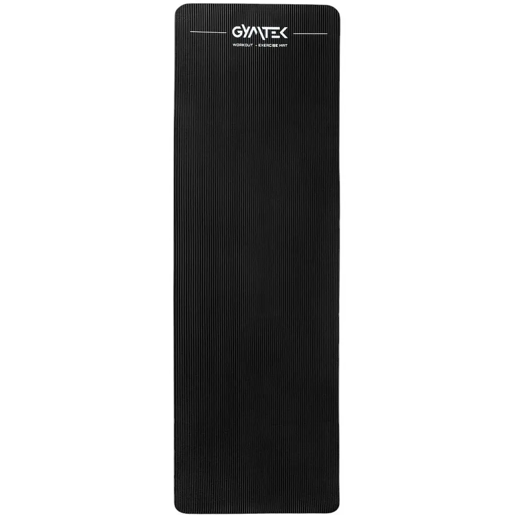 Коврик для йоги и фитнеса Gymtek NBR 1 см черный - фото 2