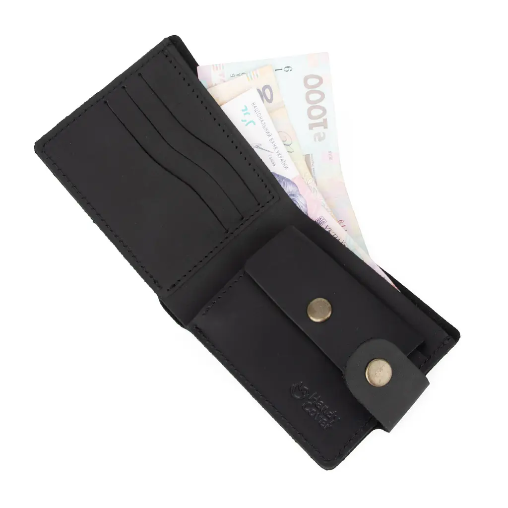 Подарочный мужской набор Handycover 2517 (портмоне и ремень) черный в коробке - фото 6
