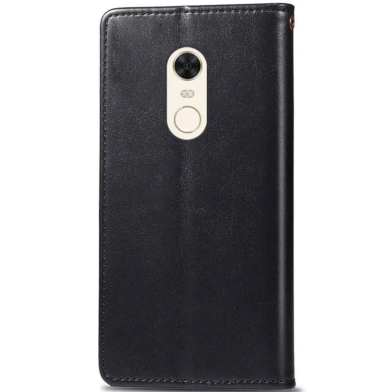 Кожаный чехол-книга Getman Gallant (PU) для Xiaomi Redmi 5 Plus / Redmi Note 5 (Single Camera) Черный - фото 2
