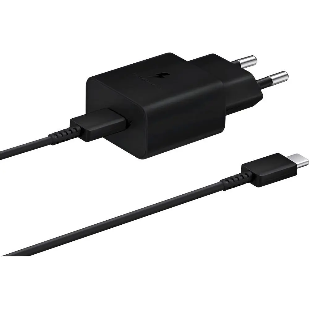 Мережевий зарядний пристрій Samsung EP-T1510X Black, 1хUSB Type-C, 15W + кабель USB Type-C (EP-T1510XBEGEU) - фото 2