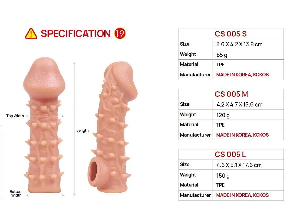 Насадка на член Kokos Cock Sleeve CS 005, S - фото 6