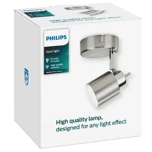 Светильник Philips Meranti single spot nickel 1x35W 230V потолочный/настенный акцентного освещения (915005222101) - фото 2