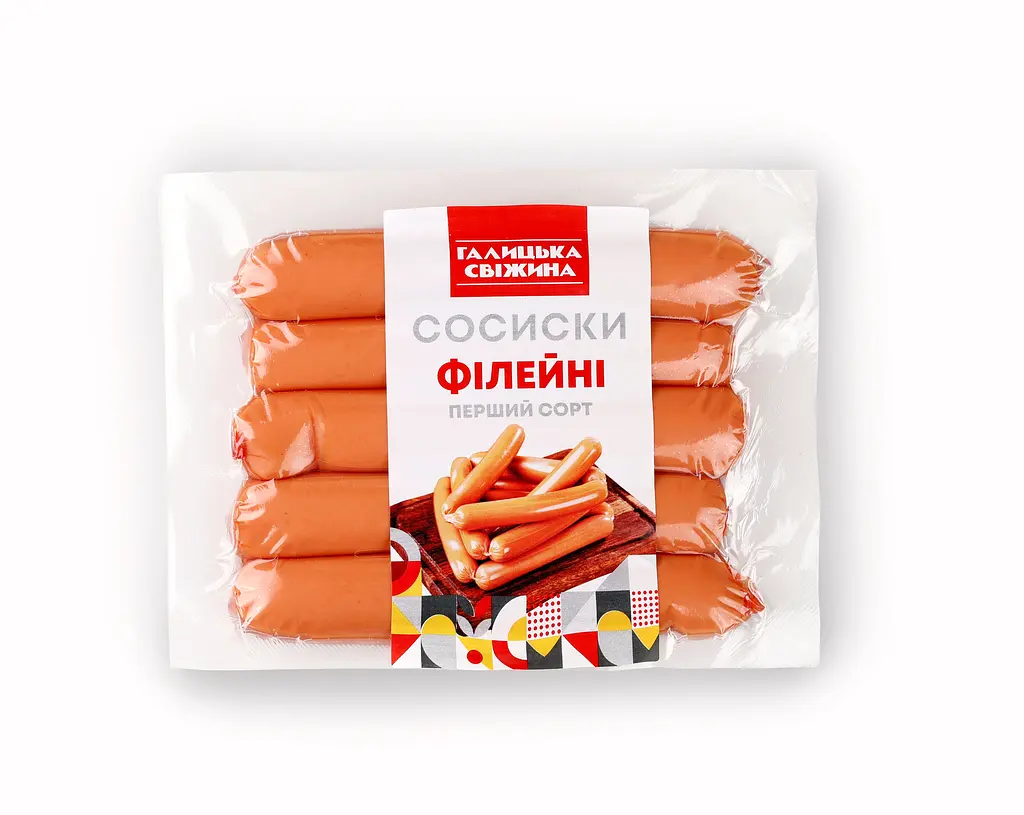 Сосиски "Філейні" варені 1/г, 300 г