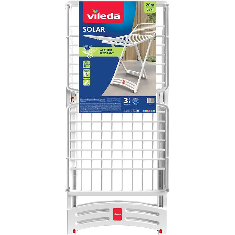 Сушилка для белья Solar 20 м, для дома и улицы Vileda (157218) - фото 1