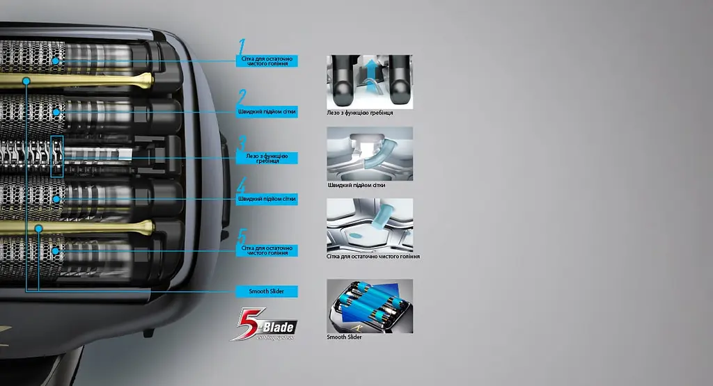 Електрична бритва Panasonic сріблясто-чорна - фото 8