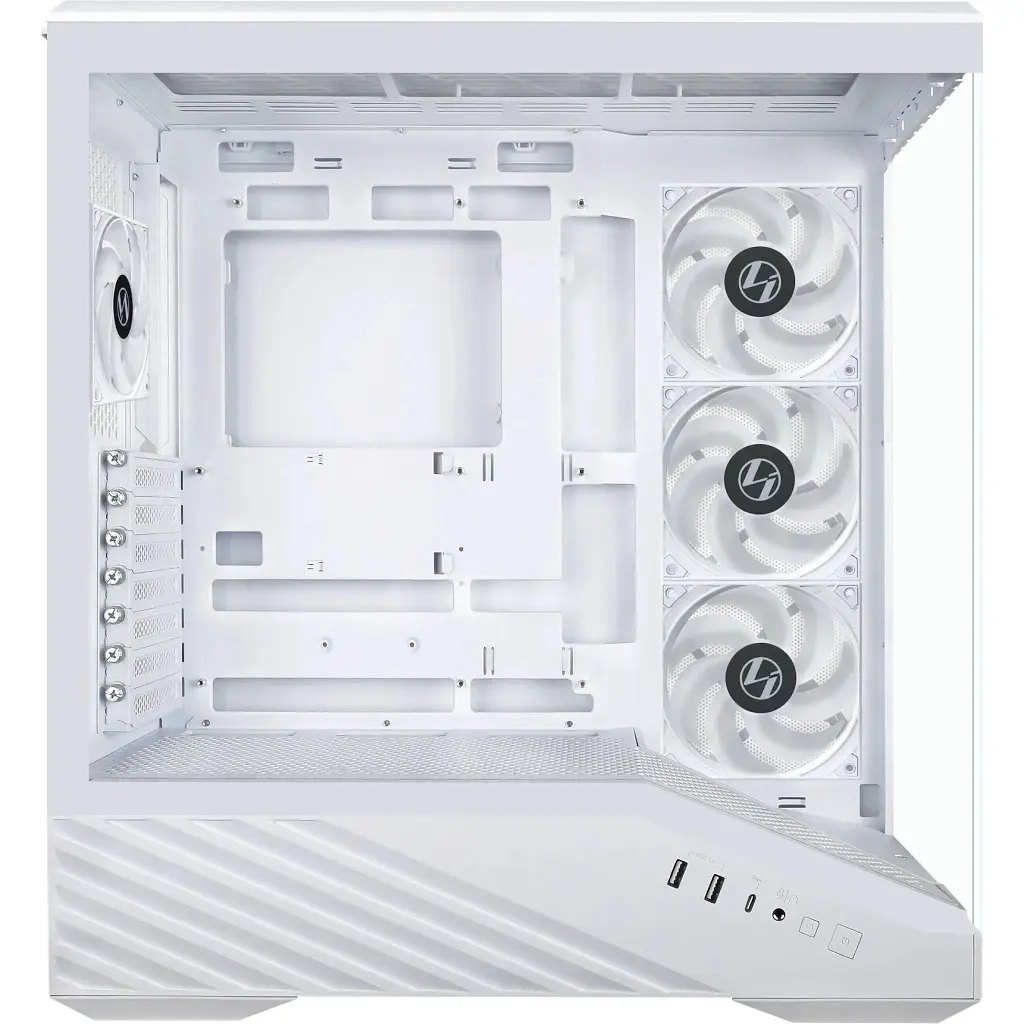 Корпус для ПК Lian Li V100R case with pre-installed four 120mm RGB PWM fan, White (G99.V100RW.01) - фото 4