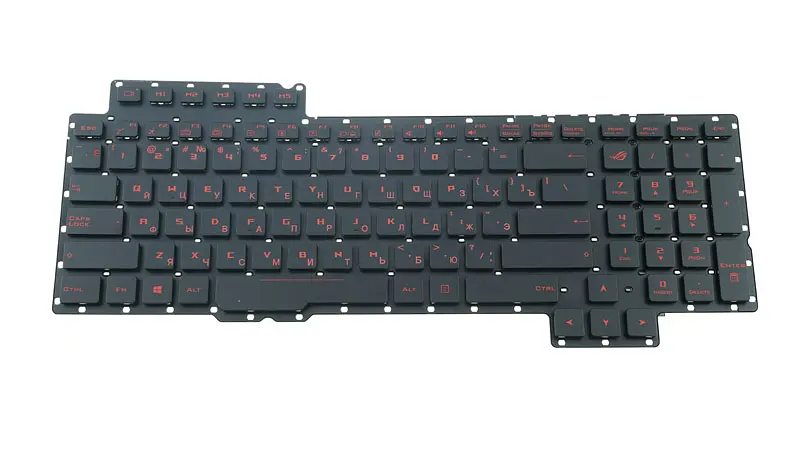 Клавіатура для ноутбука ASUS (G752 series) rus, black, без фрейма, підсвічування клавіш - фото 2