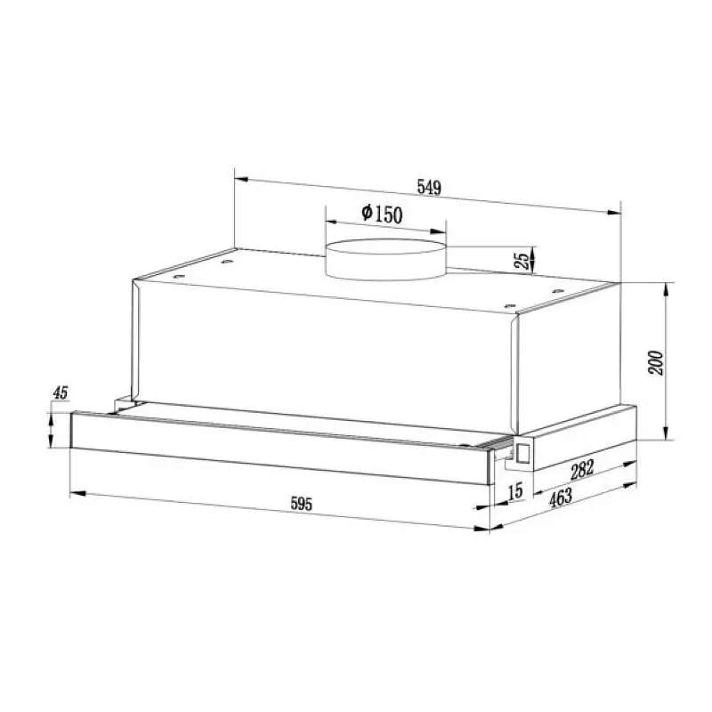 Витяжка Interline SLIM WH A/60/2/T - фото 2