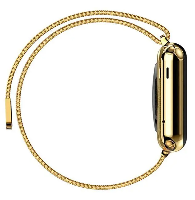 Миланский сетчатый ремешок Primo для Apple Watch 42 мм, 44 мм, 45 мм Gold - фото 4